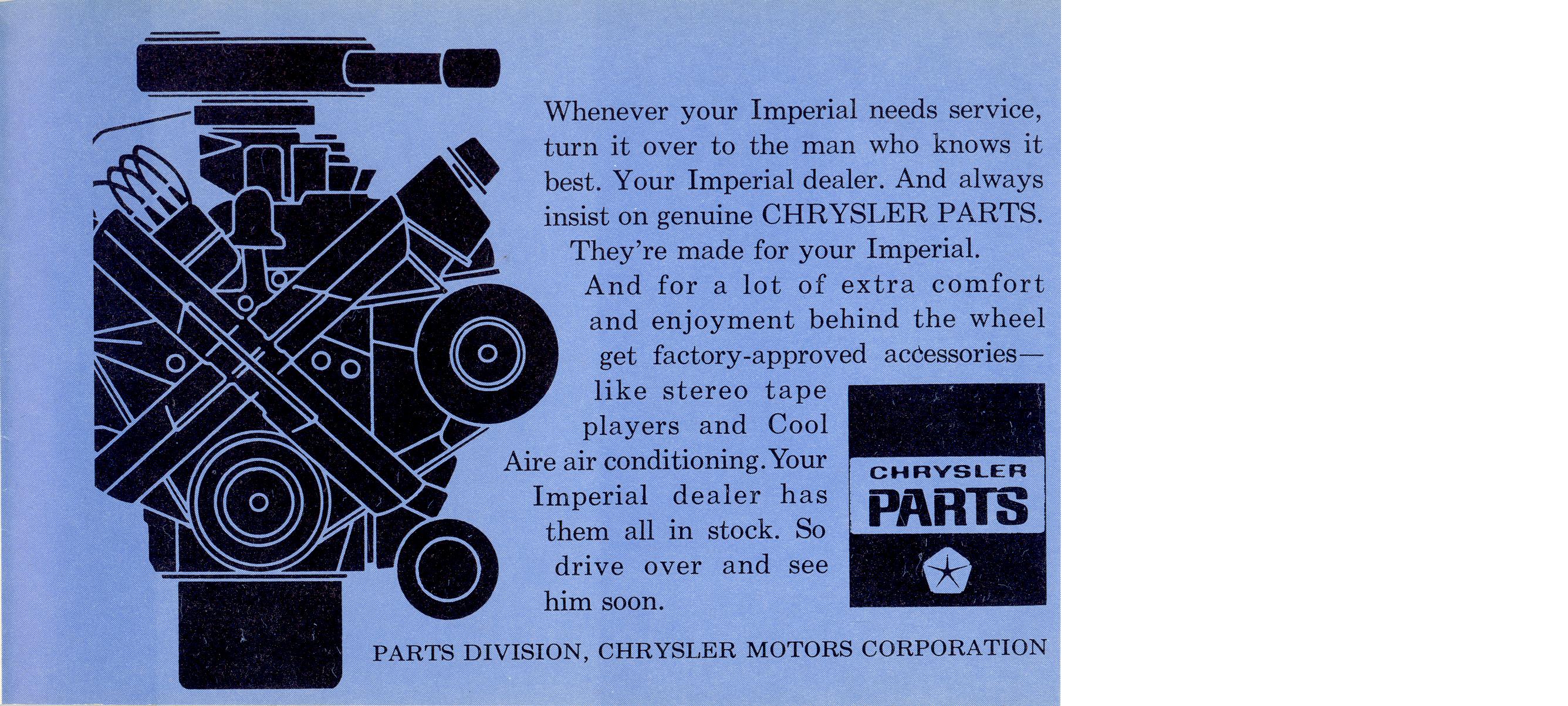 1968 Chrysler Imperial Owners Manual Page 28